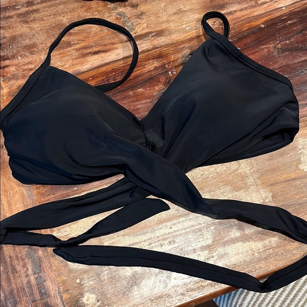 Black Wrap Bikini Top